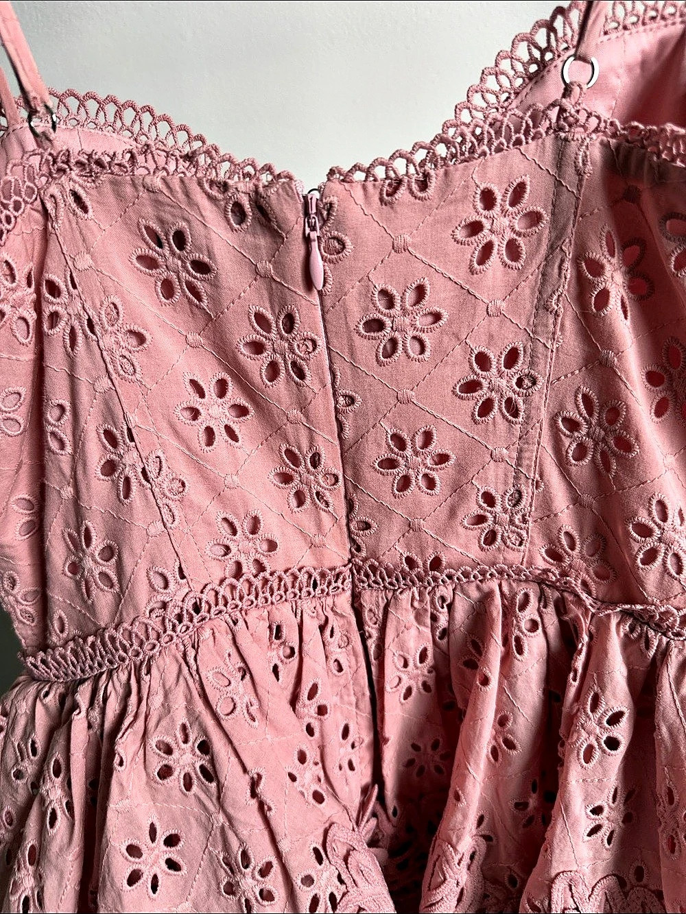 NBD Eyelet Lace Mini Dress in Pink Size Small Like New - Picture 5 of 11